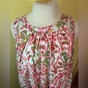 Sleeveless Scoop Neck Printed Tank Maxi.